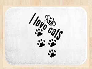 I love cats Mouse Pad -Rubber