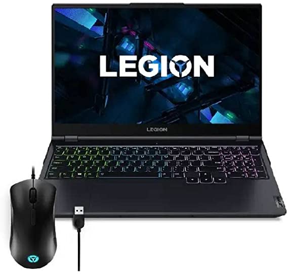 Lenovo Legion 5 15ITH6H Gaming Laptop - i7-11800H - 16GB – 512GB SSD - 15.6 FHD 165Hz - RTX 3060 6GB -DOS - Blue + Mouse