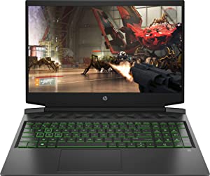 HP Pavilion 15-dk1026ne Gaming laptop - 10th Intel Core i5-10300H, 8 GB RAM, 1TB HDD and 128GB SSD, NVIDIA GeForce GTX 1650 4GB GDDR6 Graphics, 15.6 inch FHD IPS, backlit keyboard, Dos - Shadow Black
