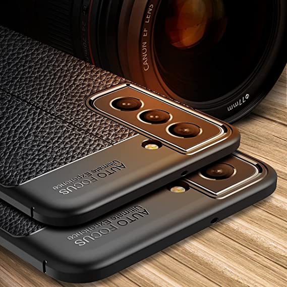 Case Compatible with Samsung Galaxy S22, Flexible Rugged Armor Case with Brushed Carbon Fiber Pattern - Original New Case From GrabMobily - Heavy Duty Protection Cover - Slip-Resistant - Black