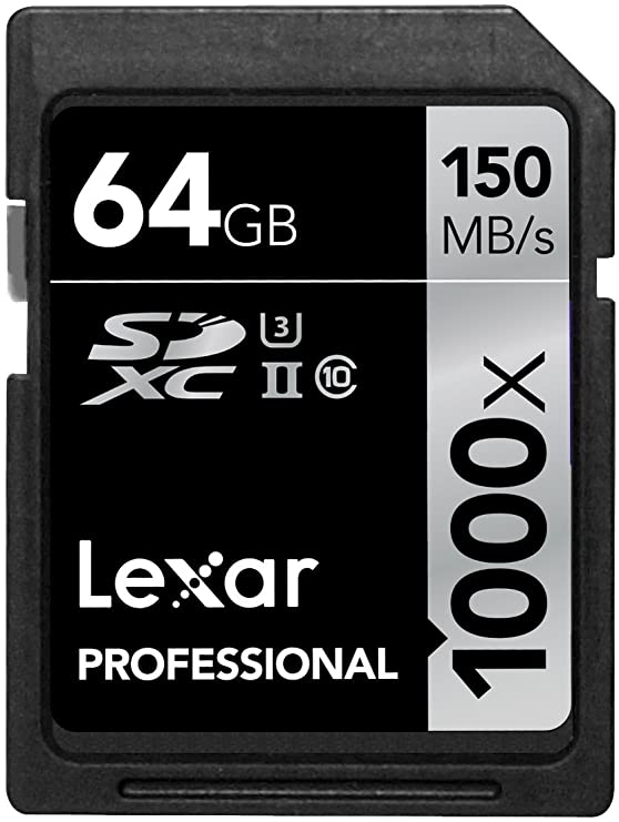 Lexar Professional 1000x 64GB SDXC UHS-II/U3 Card (LSD64GCRBNA1000)