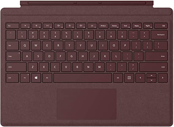 Microsoft Surface Go Signature Type Cover Alcantara for Surface Go, Surface Go 2 Keyboard Layout: QWERTZ Switzerland German (Bordeaux Red)