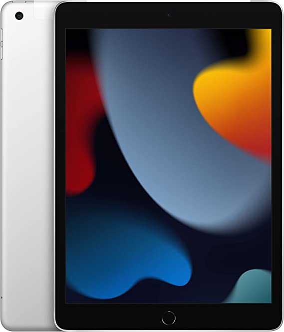 New 2021 Apple iPad (10.2-inch, Wi-Fi + Cellular, 64GB) - Silver (9th Generation)