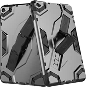 Escort Case Compatible with iPad Mini 5 2019 / iPad Mini 4 Heavy Duty Rugged Shockproof PC&TPU Armor Bumper Portable Hand Strap & Stand Hybrid Cover For iPad Mini 5th/4th Generation 7.9 inch Black