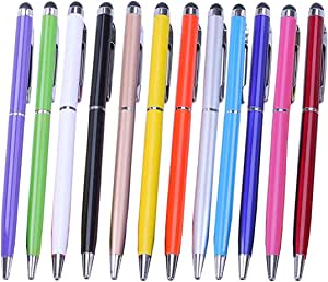 Syolee Tool 12 Pcs Stylus Pen Universal Touch Screen Capacitive Stylus with Ballpoint Pen for Phone Pad Tablet