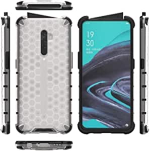 Oppo Reno 2,- Ultra Premium Quality Original New Cover - Heavy Duty Shockproof Cover - Slip-Resistant -Black Edges Transparent Beehive Back