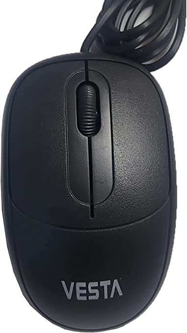 Vesta Mouse Optical USB Wired FU-100 For PC & Laptop - Black