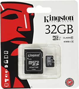 Kingston SDC10G2/32GBCR Micro SD Card for Universal, Retail Packaging, Black