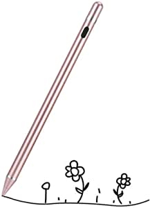 Stylus Pens for Touch Screens, Active Stylus Rechargeable Fine Point Stylist Pen Pencil Compatible with Apple and Other Tablets (Rose Gold)