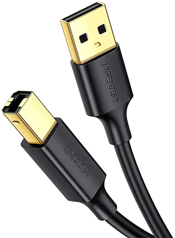 Ugreen USB 2.0 AM to BM Print Cable 2M - US135 - Black