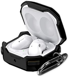 Aorstke Samsung Galaxy Buds Live Case, Galaxy Buds 2/Pro Earphone Case, Hard PC Accessories Case with Keychain (Black)