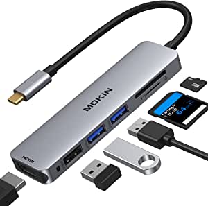USB-C Hub, HDMI Port, 2 USB 3.0 Ports, SD & TF Card Reader For USB 3.1/Thunderbolt 3/Type C MacBook/MacBook Pro 2016/2017, Dell XPS 13 and more
