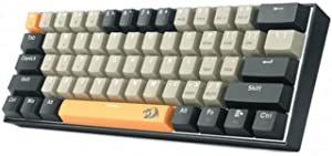 Redragon K606 LAKSHMI 60% Mechanical Gaming Keyboard - (BROWN Switch) - Rainbow Backlighting - 61 KEYS - Detachable Cable -(K606-OG&GY&BK)