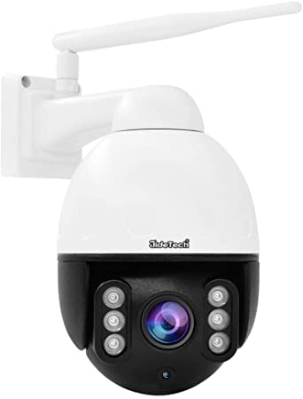 5MP PTZ WiFi IP Camera Outdoor, 1920P HD Wireless Surveillance Camera, 4X Zoom Waterproof Security Camera, 2-Way Audio, Enhanced Night Vision, Smart Detection Alarm, ONVIF, SD Card Slot