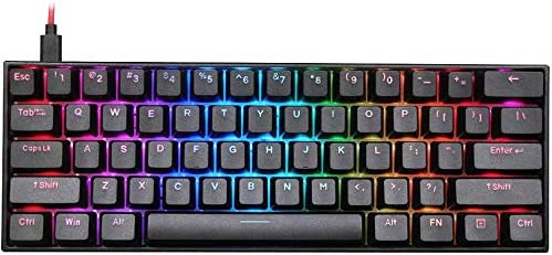 Anne Pro 2 Bluetooth 5.0 Type-C RGB 61 Keys Mechanical Gaming Keyboard Cherry Switch (Black, GateronBrown)