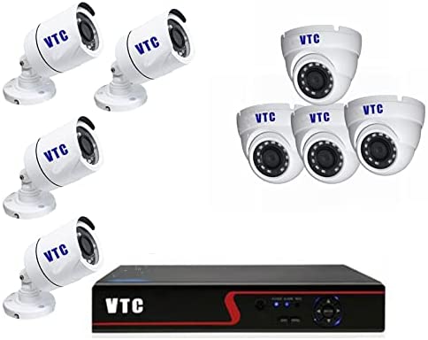 8 Pack Indoor/Outdoor Monitor Cameras 2 Mega Pixel High Quality Night Vision with DVR16 VTC