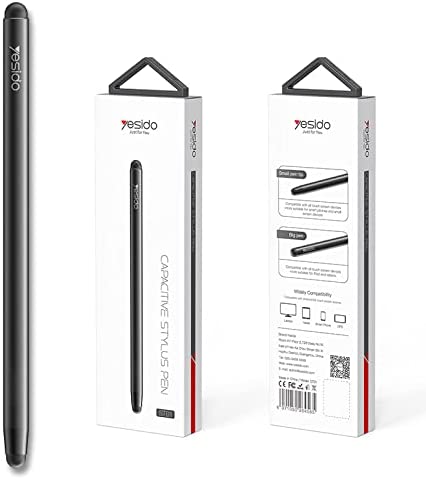 Yishido ST01 High Resolution Double-Tip Capacitive Touch Screen Negative Stylus Pen for iPad Pro Computer Discs, Black