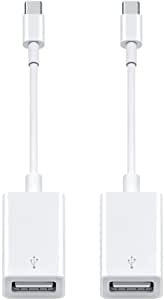 USB C to USB Adapter [2 Pack],Type-C (Thunderbolt 3 Compatible) to USB 3.0 OTG Cable for MacBook Pro 2020/2019/2018,MacBook Air,iPad Pro 2020/2018,iPad Air 4,Samsung S20/S10/Note20/Note10,Dell XPS etc