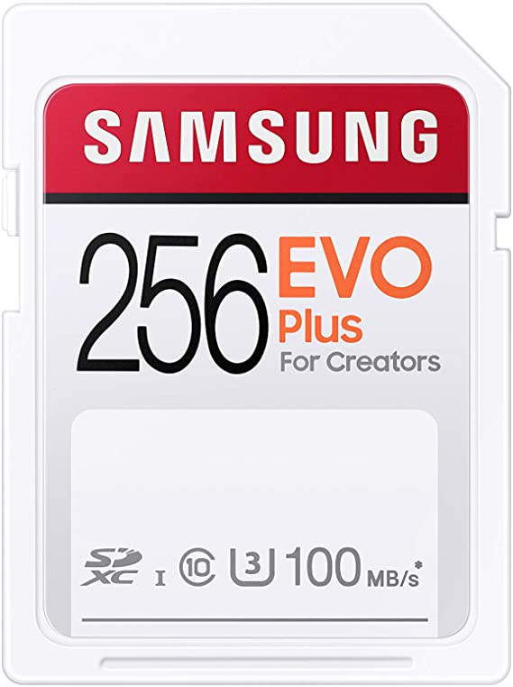 SAMSUNG EVO Plus SDXC Full Size SD Card 256GB (MB SC256H) (MB-SC256H/AM)