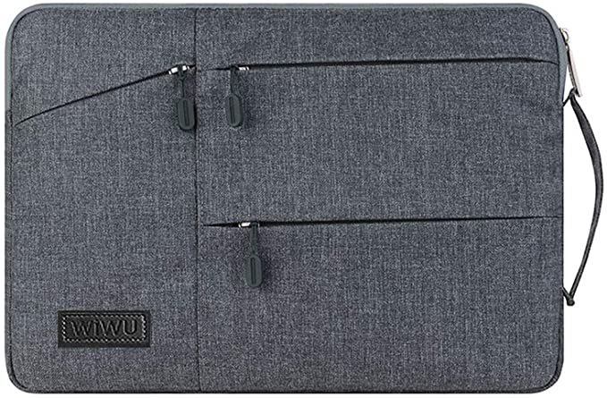 WIWU 15-15.6 Inch Waterproof Laptop Sleeve Case Briefcase Spill Resistant for Macbook/Notebook/Tablet/Ultrabook/Netbooks/ with Zipped Pockets and Extra Storage Space