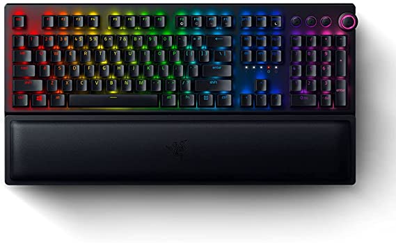 Razer BlackWidow V3 Pro - (Yellow Mechanical Switches) - Wireless Premium Mechanical Gaming Keyboard (Hyperspeed Wireless Technology, RGB Chroma Lighting, Wrist Rest) US Layout | Black