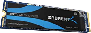 Sabrent 1TB Rocket NVMe PCIe M.2 2280 Internal SSD High Performance Solid State Drive (SB-ROCKET-1TB)