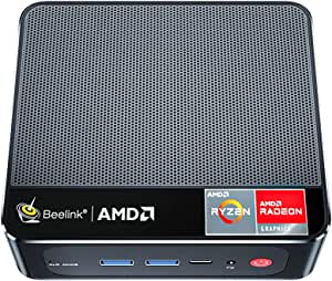 Beelink SER3 Mini PC Windows 10, Mini Computer with AMD Ryzen 7 3750H (4C/8T up to 4.0Ghz), 16G DDR4+500G M.2 2280 NVMe SSD, WiFi 5, 1000Mbps, 4K, BT 4.0, Dual HDMI, Type-C, Radeon Vega 10 Graphics