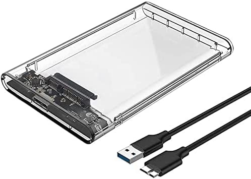 LipiWorld® Transparent 2.5 inch Laptop SATA Hard Drive HDD/SSD Enclosure USB 3.0 External Sata Hard Disk Casing,( Sata Casing USB 3.0 )