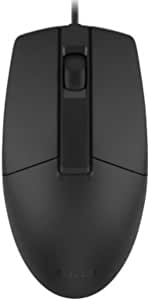 A4Tech OP-330 USB Optical Office Mouse - 4 Way Wheel Smart Scrolling - 8 Selectable hotkey - 1200DPI - Durable 3 Button Life (5M Click) For PC / MAC | Black