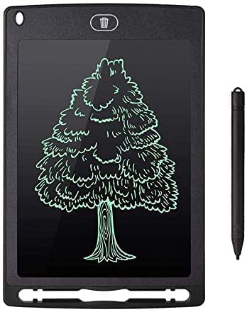 Digital Draw & Writing Chalkboard LCD 8.5-Inch with Stylus and Single Tap Self-Erasing Black