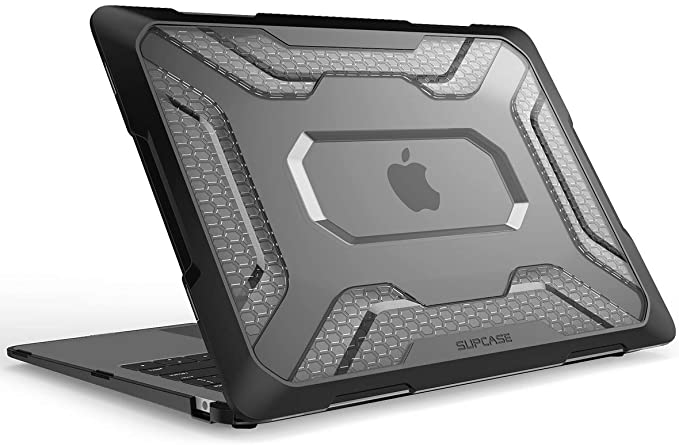 SUPCASE Unicorn Beetle Series Case Designed for MacBook Air 13 inch 2020/2018 Release (A2179 / A1932),Not for M1 Version), Slim Rubberized TPU Bumper Cover with Touch Bar and Touch ID (Black)