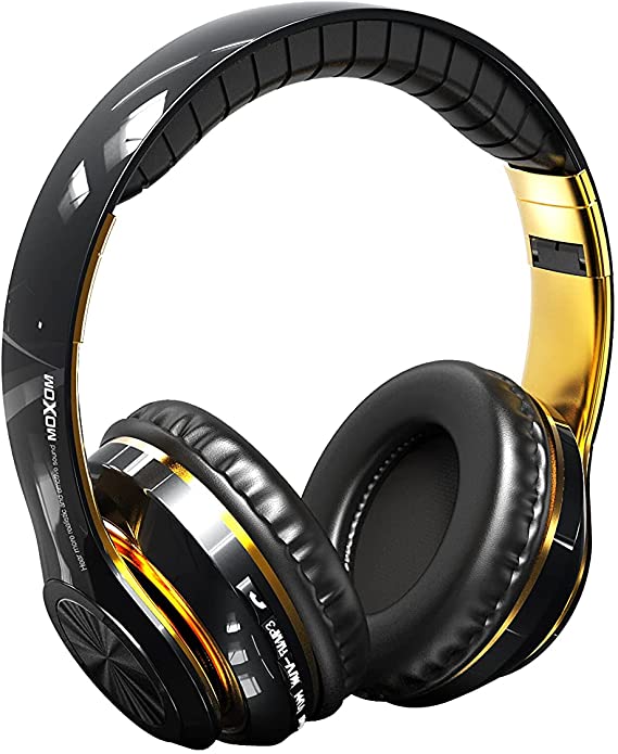 Moxom MX-WL34 Street Soul Stirring Bass Rock Over Ear Bluetooth V5.0 Wireless Headphone - Black