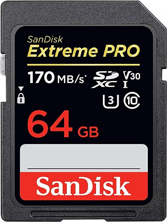 64GB Extreme PRO SDXC UHS-I Card - C10, U3, V30, 4K UHD, SD Card - SDSDXXY-064G-GN4IN