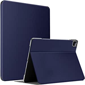 Soke Case for iPad Pro 12.9 Inch 2021, Premium PU Leather Folio Smart Cover Case with Auto Sleep/Wake, Wireless Charging for Apple iPad Pro 12.9 5th Generation, Navy