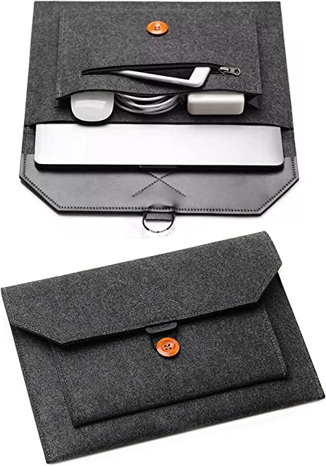Wool Felt Sleeve Laptop (15.6 Inch ) Case Cover Bag For Apple MacBook Air Pro Notebook Power Adapter Bag Unisex Briefcase