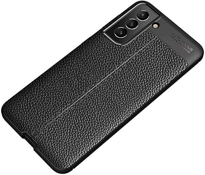 Case Compatible with Samsung Galaxy S22 Pro, Flexible Rugged Armor Case with Brushed Carbon Fiber Pattern - Original New Case From GrabMobily - Heavy Duty Protection Cover - Slip-Resistant - Black