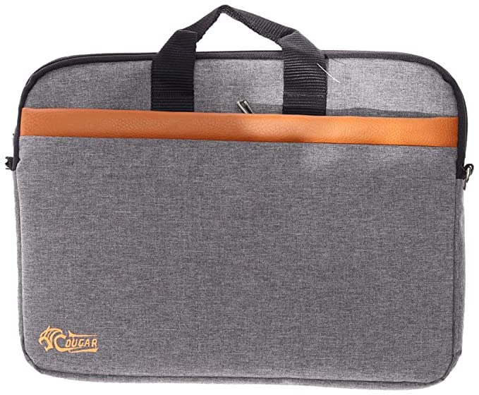 WaterProof 15.6 Canvas Laptop Handbag Crossbody Bag - Grey