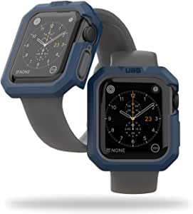 URBAN ARMOR GEAR UAG Compatible Apple Watch Case, 40mm, iWatch Series 6/5/4 & Watch SE, Civilian Rugged Protective TPU Bumper Case, Mallard/Silver
