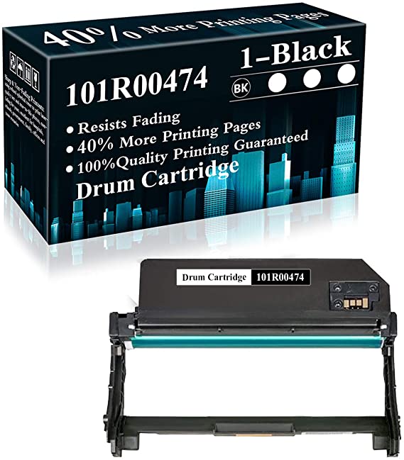 1 Pack 101R00474 Black Drum Unit (Toner Not Included) Replacement for Xerox Phaser 3052 3260 3260DI 3260DNI WorkCentre 3215 3215NI 3225 3225DNI Printer Imaging Drum Cartridge Unit,Sold by TopInk