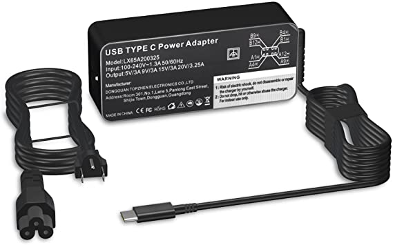 45W 65W USB-C Ac Charger Fit for Lenovo IdeaPad Flex 3 5 5G CB-11IGL05 CB-11M735 CB-13IML05 5G-14Q8CX05 ideapad 3 CB-14IGL05 CB-11AST05 Duet 3-10IGL5 Laptop Power Supply Cord Adapter