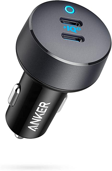 Anker USB C Car Charger, 40W 2-Port PowerIQ 3.0 Type C Car Adapter, PowerDrive III Duo with Power Delivery for iPhone 13/13 Mini/13 Pro/13 Pro Max/12, Galaxy S10/S9, Pixel, iPad/iPad Mini and More