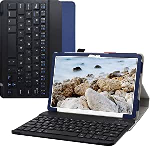 Bige for Galaxy Tab A7 10.4 Keyboard Case,PU Leather Cover with Romovable Keyboard for Samsung Galaxy Tab A7 10.4 2020 (SM-T500 /T505 /T507) 10.4" Tablet,Blue