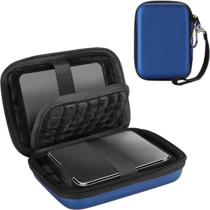 【 Holds 2 Piece】ProCase External Hard Drive Case 2.5 Inch，Compatible for Seagate Expansion, Seagate Backup Plus, Canvio Basics Portable Hard Drive, WD Elements -Navy