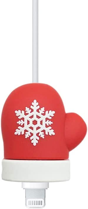 Christmas Gloves Cable Bite Silicone Cable Protector For Your Charging Cable Cord/USB Cable