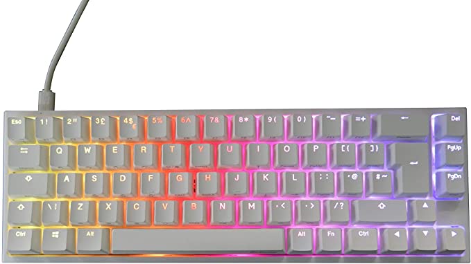 Ducky One2 SF 65% Pure White Edition RGB Backlit Red Cherry MX Switch Keyboard