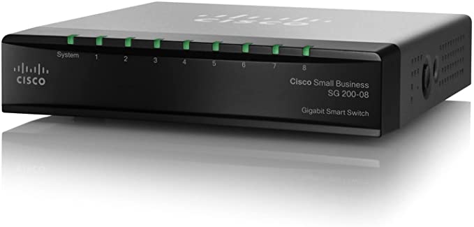 CISCO 8 Port Gigabit SG200-08P (SLM2008PT) Smart Switch