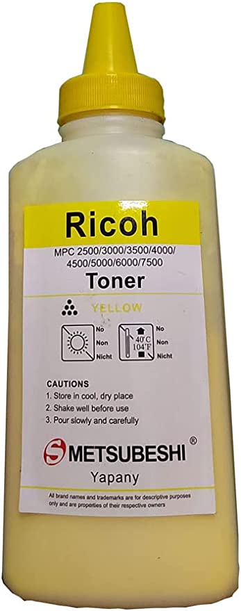 Laser Toner Refill for all Ricoh color printers and copiers, Ricoh Aficio MP C2300, 4000, 5000, 6000, 2500, 3500, 4500 , 7500 (Yellow)