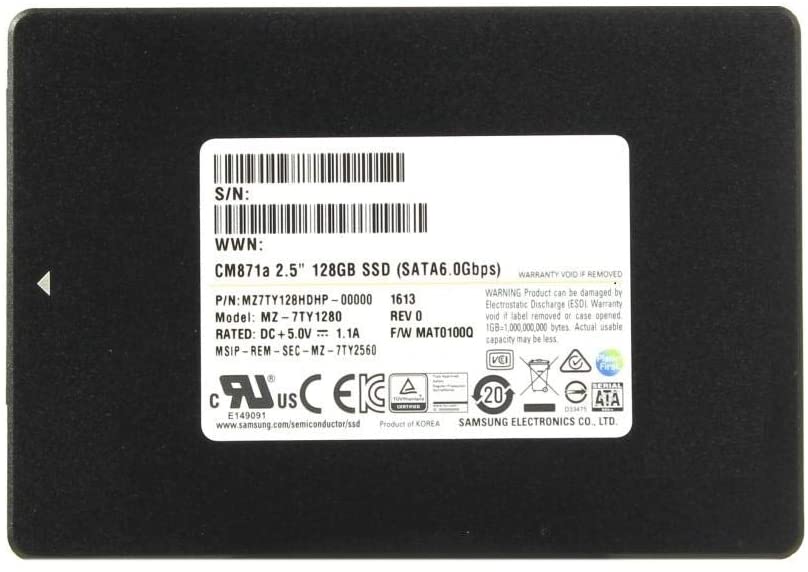 Samsung 128GB 2.5-inch Solid State Drive, SSD, CM871a