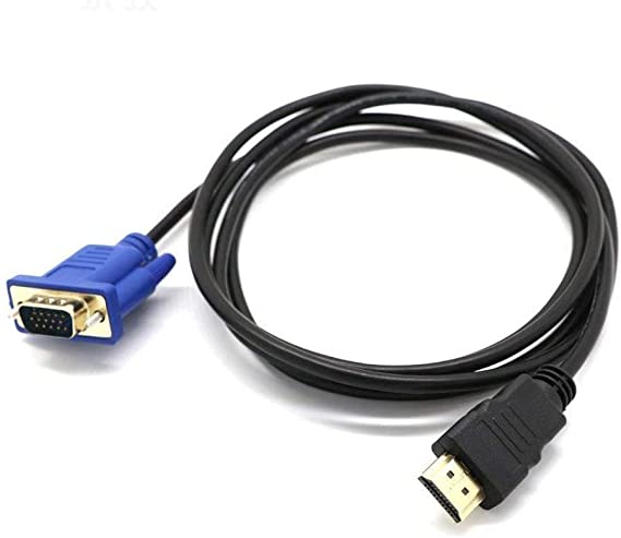 HDMI to VGA HD Converter Cable Audio Cable D-SUB Male Video Adapter Cable Lead for HDTV PC Computer Monitor For PC Laptop TV -1.5M