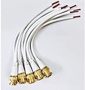 BNC Male Video Connector - White - 10 Pieces